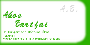 akos bartfai business card